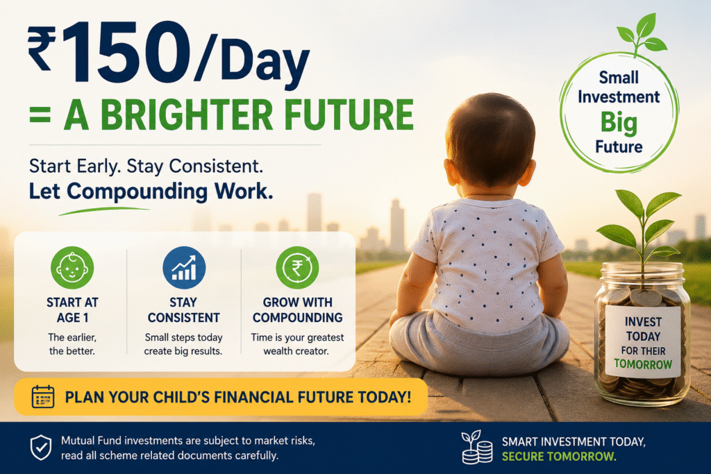 ₹150 a Day for Your Baby = ₹75+ Lakhs by Age 25?